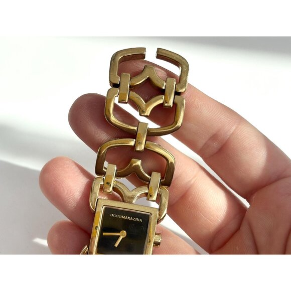 BCBG Maxzaria BG8217-R351-09 Gold T Ladies Vintage Wristwatch - 19mm - WORKS! - Picture 13 of 15